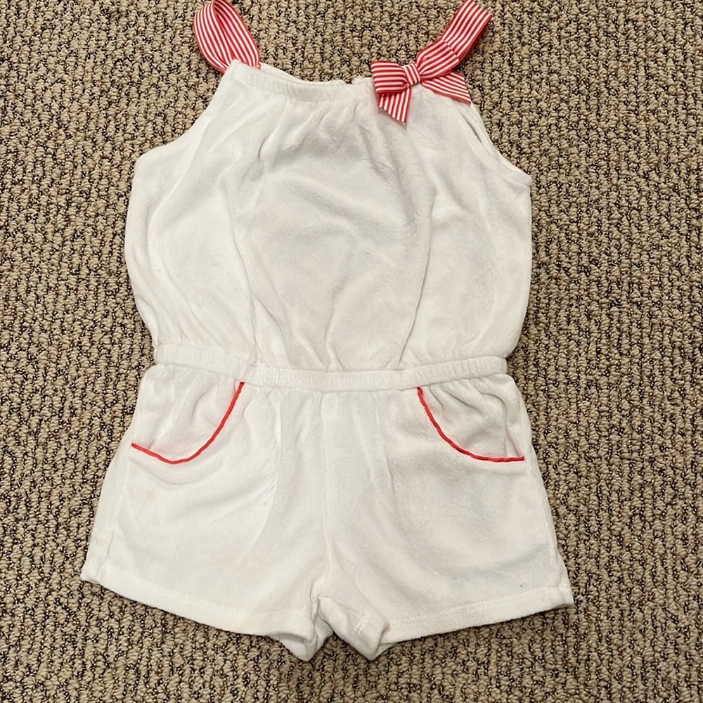 Janie & Jack Size 5 Terry Cloth Romper / Swim Cover Up